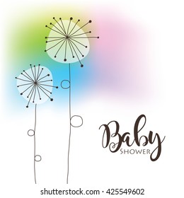 Greeting card - template - freehand drawing
Baby shower template