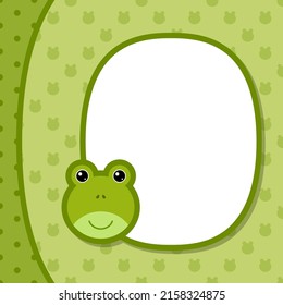 Greeting card template with Frog