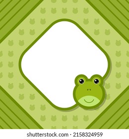 Greeting card template with Frog