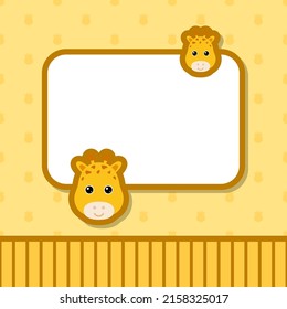 Plantilla de tarjeta de felicitación con Giraffe