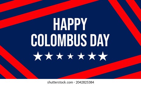 greeting card template happy colombus day.