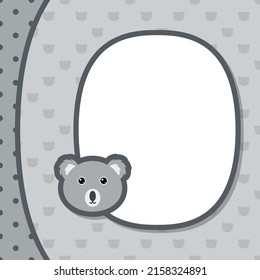 Grußkartenvorlage mit Koala