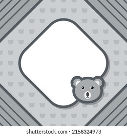 Grußkartenvorlage mit Koala