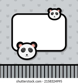 Plantilla de tarjeta de felicitación con Panda