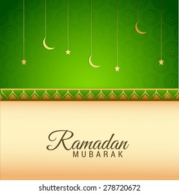 A greeting card template- 'Ramadan Kareem'