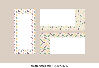 Greeting card templates, minimalist cover design, 	squiggly shapes
