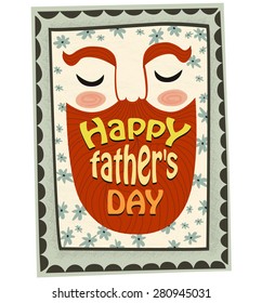 Greeting card with text Happy father's day. Vector illustrations