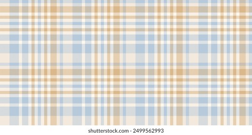 Greeting card texture plaid seamless, quiet textile fabric pattern. Diamond vector background tartan check in light and sea shell color.