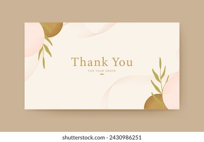 greeting card. thank you card with nature design