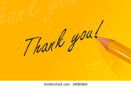 greeting card- thank you- vector