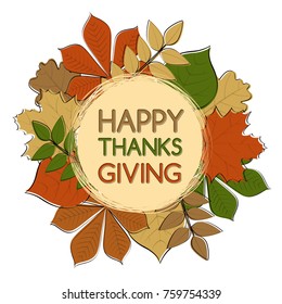 Greeting card for Thanksgiving Day.