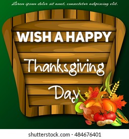 Greeting card for Thanksgiving Day. multicolor vector illustration