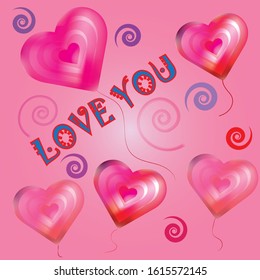 Greeting card for those who love and want to make it pleasant to their loved one