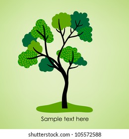 Greeting card with tree