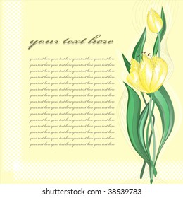 Greeting card with tulip