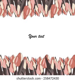 Greeting card with tulips.