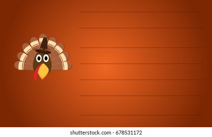 Greeting card turkey style Thanksgiving collection