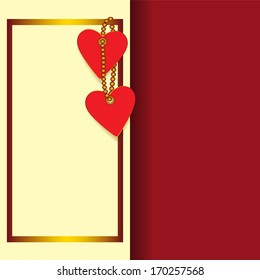 greeting card with two hearts