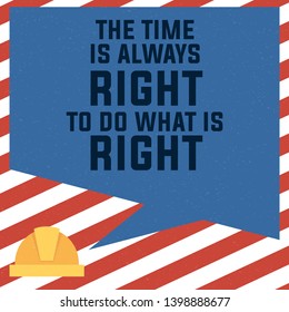 greeting card type design vector elements. typography lettering quote vector poster, The time is always right to do what is right