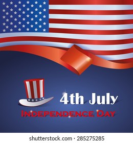 Greeting card with the US Independence Day