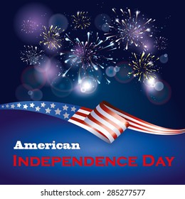 Greeting card with the US Independence Day