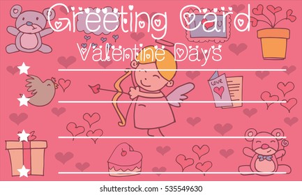 Greeting card valentine background vector