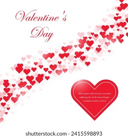 Greeting card of Valentine day with dandelion flower and hearts. February 14 holiday of love. Congratulation with Love. Vector illustration for postcards, banners, backgrounds and wallpapers.