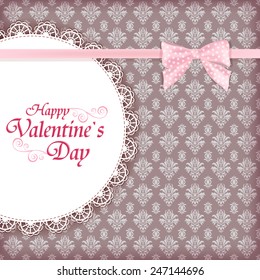 Greeting card for Valentine day. Vector.