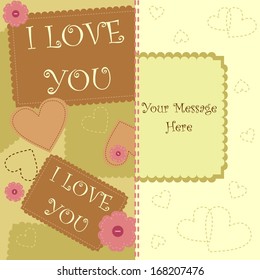 Greeting card for Valentine's Day