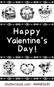 Greeting card of Valentine's Day