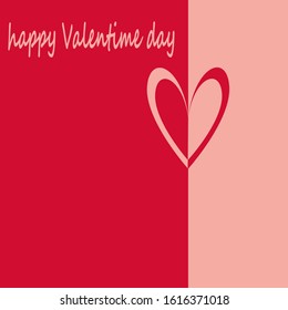 
greeting card for Valentine's day with a double heart in red