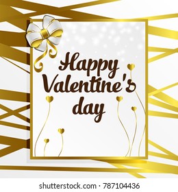 greeting card Valentine's day gold