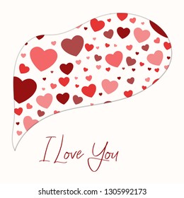 Greeting card for Valentine's day. I love you.