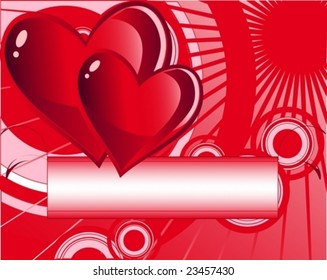 greeting card valentines day, two hearts