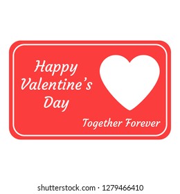 Greeting Card for Valentines Day. Vector Illustration isolated on white background.