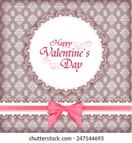 Greeting card for Valentine`s day. Vector.