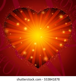 Greeting Card with Valentine's Heart. Vector illustration