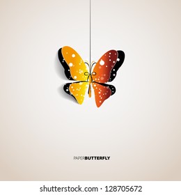 Greeting card Vector butterflies background design - Colorful concept