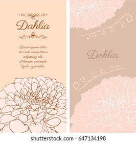 greeting card vector dahlia