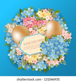 Greeting card. Vector Easter background.