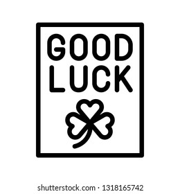 Greeting card vector, Feast of Saint Patrick line style icon