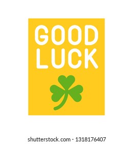 Greeting card vector, Feast of Saint Patrick flat style icon