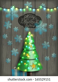 Greeting card vector / happy new year and christmas
