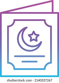 Icono vectorial de tarjeta de felicitación. Se puede usar para imprimir, móviles y aplicaciones web.