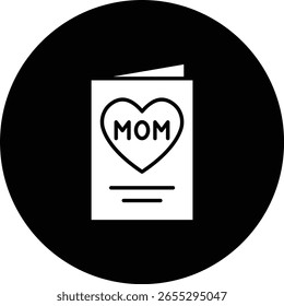 Icono del Vector de la tarjeta de felicitación. Se puede utilizar para aplicaciones de impresión, móviles y de Web.