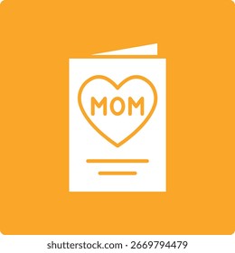 Icono del Vector de la tarjeta de felicitación. Se puede utilizar para aplicaciones de impresión, móviles y de Web.