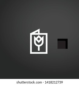 Greeting Card vector icon. Greeting Card concept stroke symbol design. Thin graphic elements vector illustration, outline pattern for your web site design, logo, UI. EPS 10.