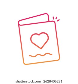 Icono de Vector de tarjeta de felicitación