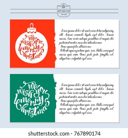 Greeting card, vector illustration. With the new year. Hand drawn.
