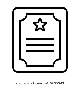 Greeting Card Vector Line Icon Design